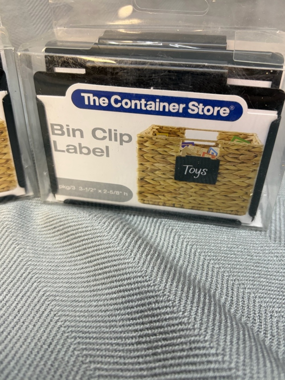 The container store bundle of nine bin clip labels 3 1/2” x 2 5/8”